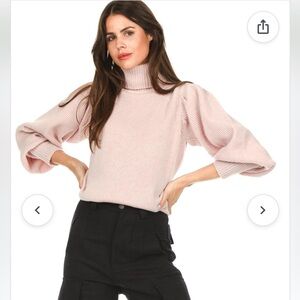 MAGALI PASCAL soft turtleneck with cashmere light pink NEW size S smoke pet free